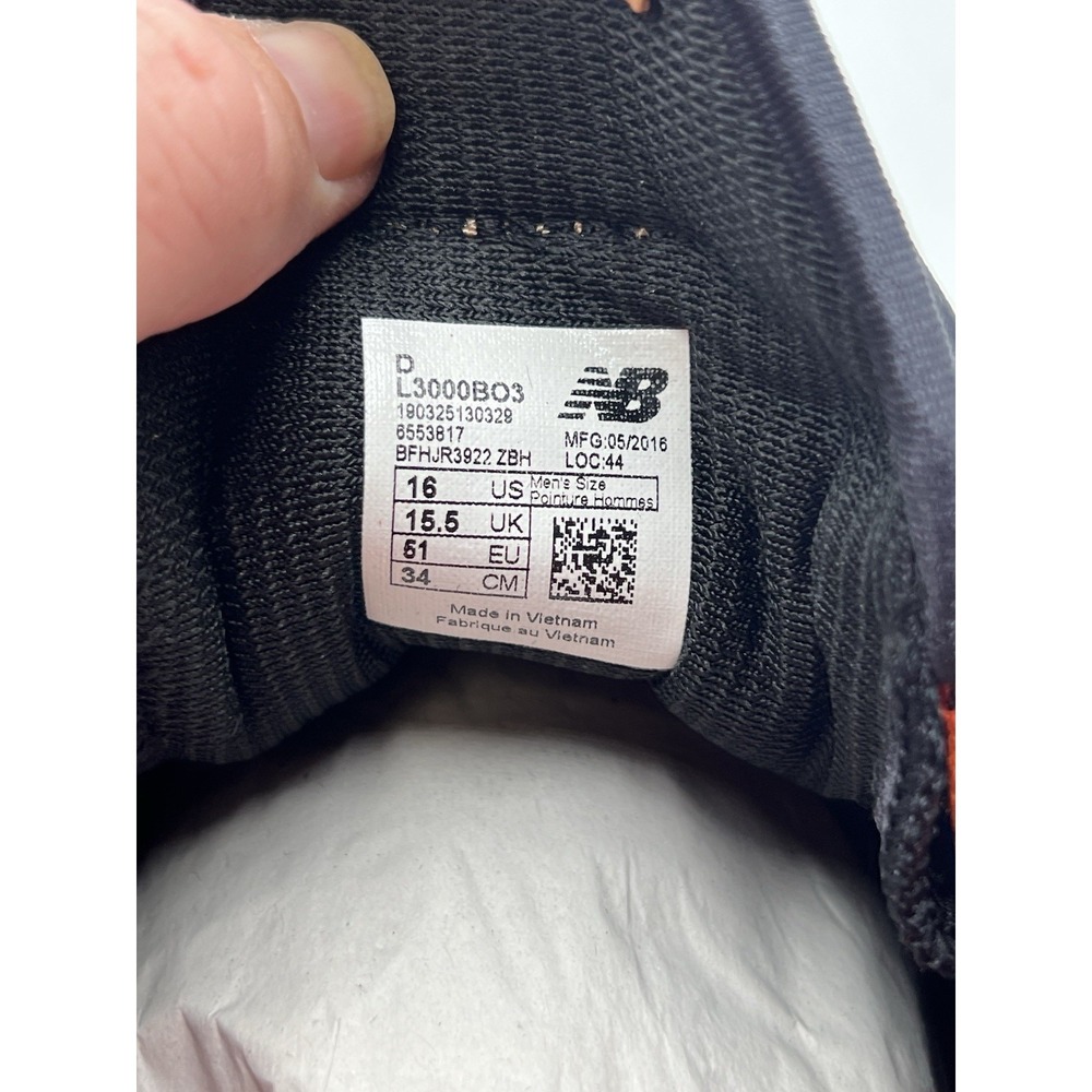 New Balance BFHJR3922 Metal Baseball Cleats Black Orange Men's Size 16 NWOT - Picture 9 of 9